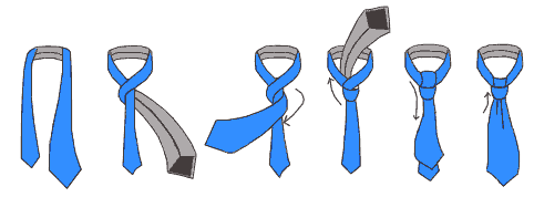Как завязывать галстук простым узлом