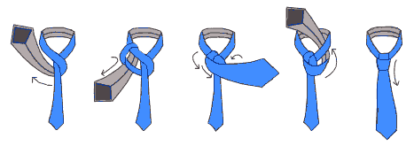 Вариант завязывания зимних галстуков